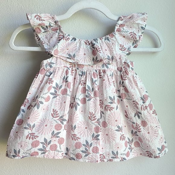 Joie Other - Join- Girl's Flower Print Ruffled Cotton Princess Blouse, Sz 3T